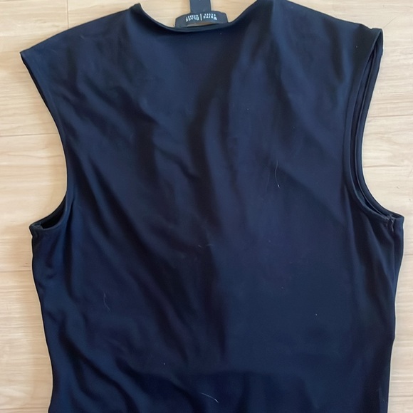 WHITE HOUSE BLACK MARKET BLACK BEADED SLEEVELESS TOP SZ SMALL - Picture 8 of 12